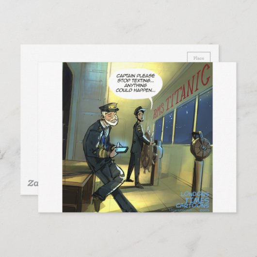 Niet tekst en Titanic Grapny Briefkaart (Voorkant / Achterkant)