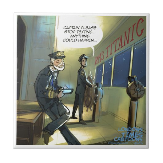 Niet tekst en Titanic Grapny Tegeltje (Voorkant)