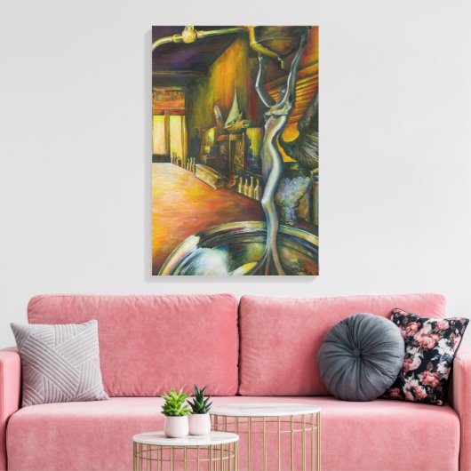 Niet tenzij je begint te neuriën. canvas afdruk (Insitu (Woonkamer))