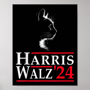 Niet terug Kamala Harris Cat Lady 2024 Verkiezinge Poster