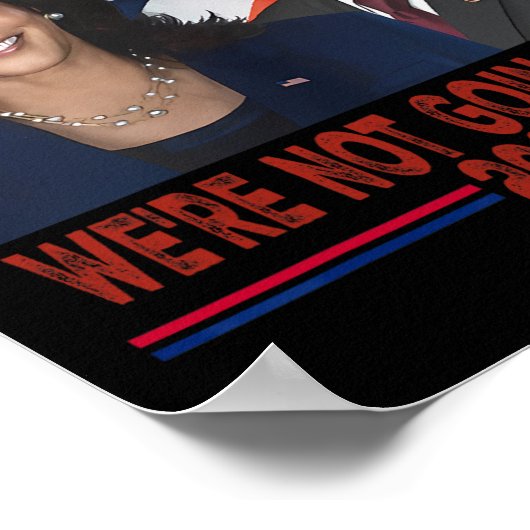 Niet terug Kamala Harris Tim Walz Poster (Hoek)