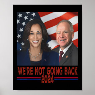 Niet terug Kamala Harris Tim Walz Poster