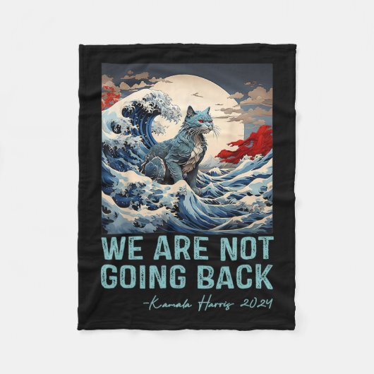 Niet terug naar de Schattigee golf van Blue Cats v Fleece Deken (Voorkant)