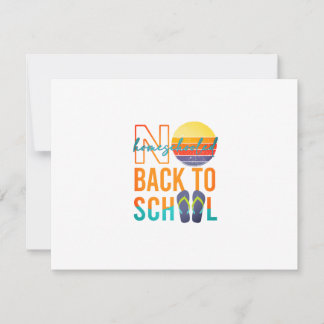 Niet terug naar school - thuisonderwijs RSVP kaartje