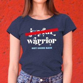 Niet terug Warrior White Type USA Vlag Hart Tri-Blend Shirt