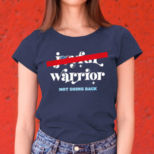 Niet terug Warrior White Type USA Vlag Hart Tri-Blend Shirt