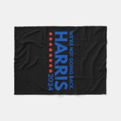 Niet teruggaan Kamala Harris 2024 Design Fleece Deken (Voorkant (Horizontaal))