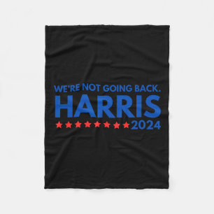 Niet teruggaan Kamala Harris 2024 Design Fleece Deken