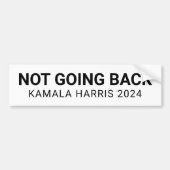 Niet teruggaan kamala harris 2024 minimalistisch w bumpersticker (Voorkant)