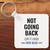 Niet teruggaan sleutelhanger (Voorkant)