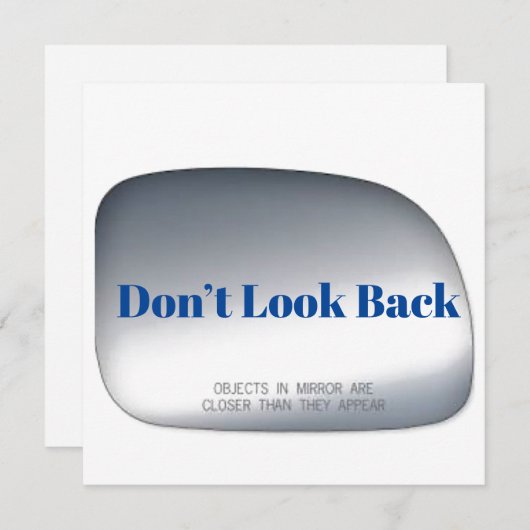 Niet terugkijken Note Kaart (Voorkant / Achterkant)