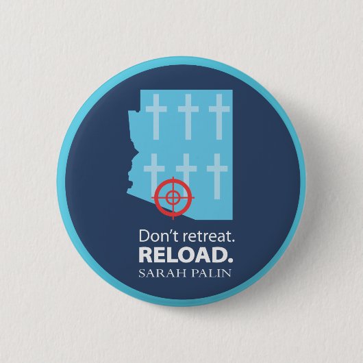Niet terugtrekken; in plaats daarvan, repent. ronde button 5,7 cm (Voorkant)