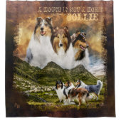 Niet thuis met Collie, Portret & Scene, Land - Douchegordijn (Voorkant)