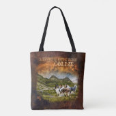 Niet thuis met Collie, Portret & Scene, Land - Tote Bag (Achterkant)