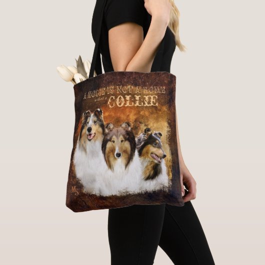 Niet thuis met Collie, Portret & Scene, Land - Tote Bag (Dichtbij)