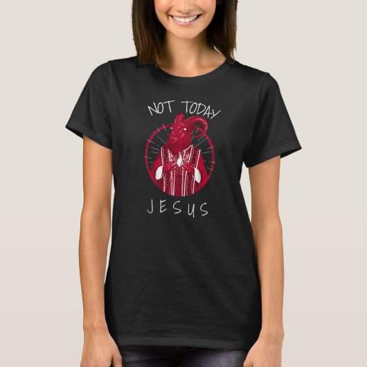 Niet Today Jesus Satan Meme 2 T-shirt (Voorkant)