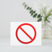 Niet toegestaan Briefkaart voor gebarentaal (Staand voorkant)