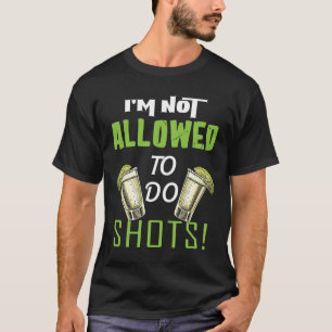 Niet toegestaan om grappige alcohol slogan tequi s t-shirt