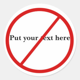 Niet toegestaan ronde sticker