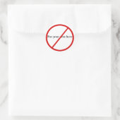 Niet toegestaan ronde sticker (Tas)