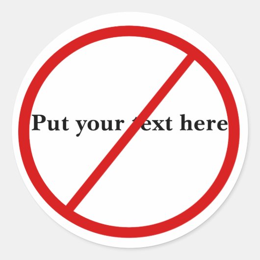 Niet toegestaan ronde sticker (Voorkant)