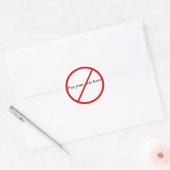 Niet toegestaan ronde sticker (Envelop)