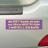 Niet toeteren op mij 2024 bumpersticker (Op auto)