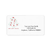 Niet-traditioneel adreslabel voor kerstbomen etiket (Voorkant)