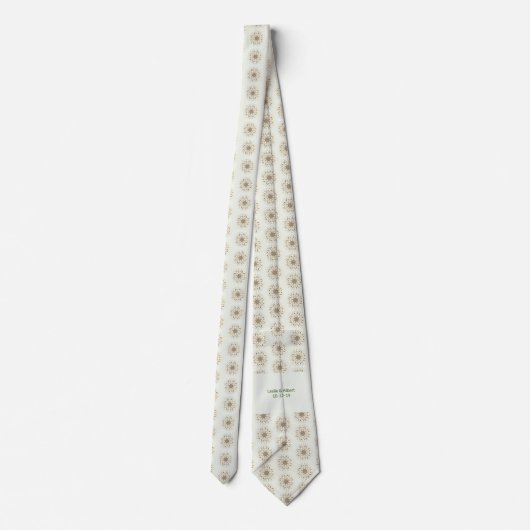 Niet-traditioneel Mandala Multicolor Shades Design Stropdas (Achterkant)