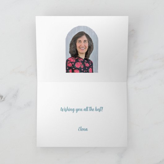 Niet-traditionele blauwe poinsettia-feestkaart feestdagen kaart (Binnen)