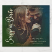 Niet-traditionele bruiloft Save the Date Verloving Sparkling Wijnetiket (Enkel label)