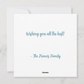 Niet-traditionele gekleurde blauwe Kaart Poinsetti (Achterkant)