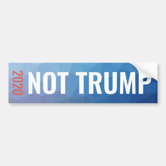 NIET TRUMP 2020 Blue Geometric Bumpersticker (Voorkant)
