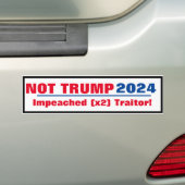 Niet Trump 2024 Bumpersticker (Op auto)