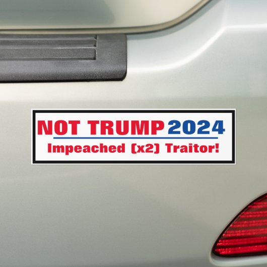 Niet Trump 2024 Bumpersticker (Op auto)