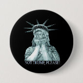 Niet Trump, alsjeblieft. Ronde Button 7,6 Cm (Voorkant)