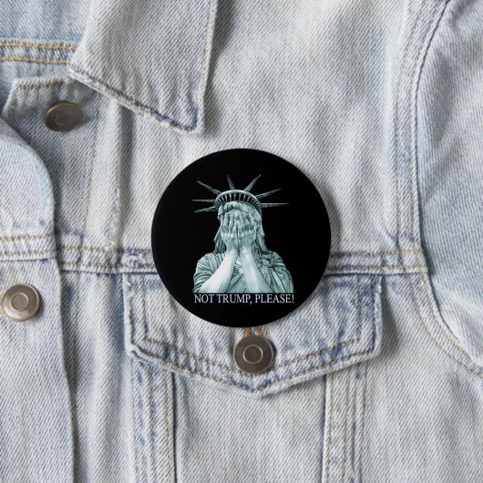 Niet Trump, alsjeblieft. Ronde Button 7,6 Cm (In situ)