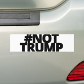 Niet Trump - Blk Logo Bumpersticker (Op auto)