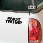 Niet Trump - Blk Logo Bumpersticker (Op Truck)