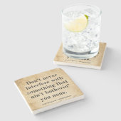 Niet tussenbeide komen | Zuidelijk citaat | Cowboy Stenen Onderzetter (Zijkant)