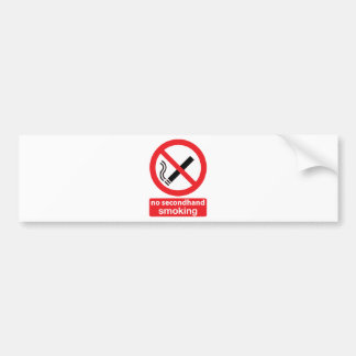 niet - tweedehands roken 001 bumpersticker
