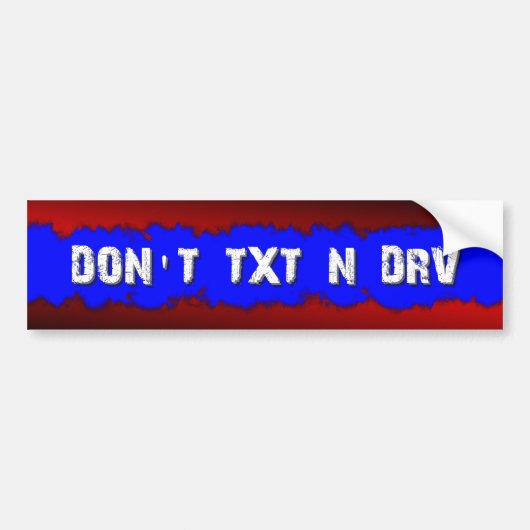 NIET TXT N DRV - 3D BUMPERSTICKER (Voorkant)