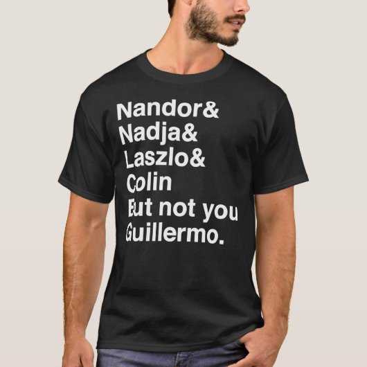 Niet u Guillermo - Zwart op donker Shirt Essential (Voorkant)