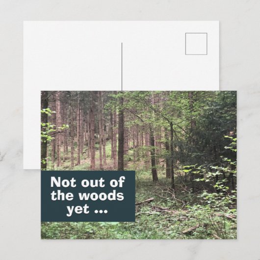 Niet uit de Bossen, maar Quarantaine in Natuur Briefkaart (Voorkant / Achterkant)