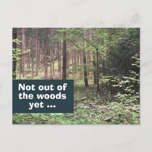 Niet uit de Bossen, maar Quarantaine in Natuur Briefkaart (Voorkant)