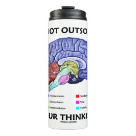 Niet uitbesteden van uw denking (hersenanatomie) thermosbeker