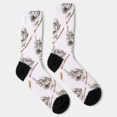 Niet uitstellen! White Rabbit Watch Wonderland Sokken (Rechts)