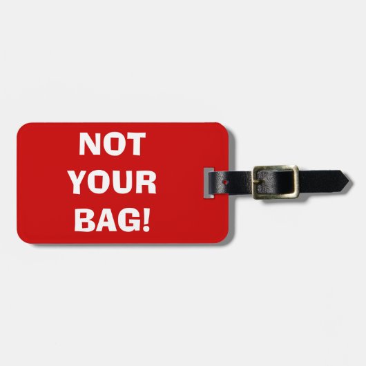NIET UW BAG! OntwerpBagagelabels (rood) Bagagelabel (Voorkant horizontaal)