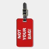 NIET UW BAG! OntwerpBagagelabels (rood) Bagagelabel (Voorkant verticaal)