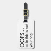 Niet uw bagagelabel (Voorkant verticaal)